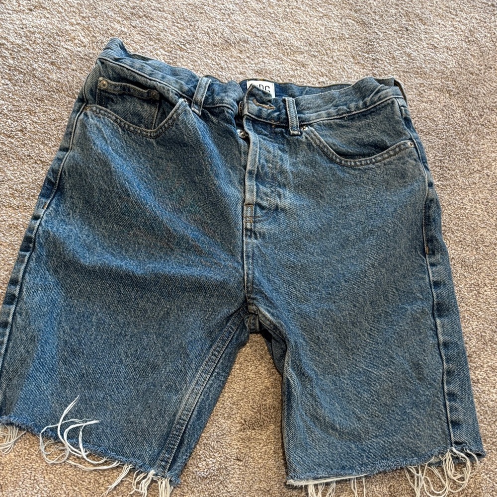 BDG urban outfitters Classic Blue Jean Shorts with Frayed Edges